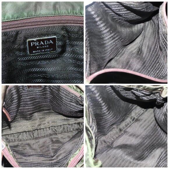 PRADA Tote Bag nylon metal Yellow Gold Auth bs28696 - Picture 15 of 16